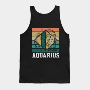 Aquarius Desing Zodiac Vintage Tank Top